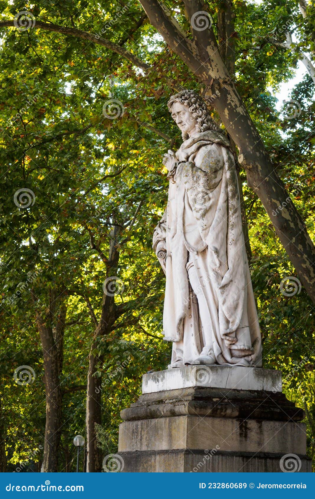 statue of montesquieu in the garden of the place des quinconces in bordeaux
