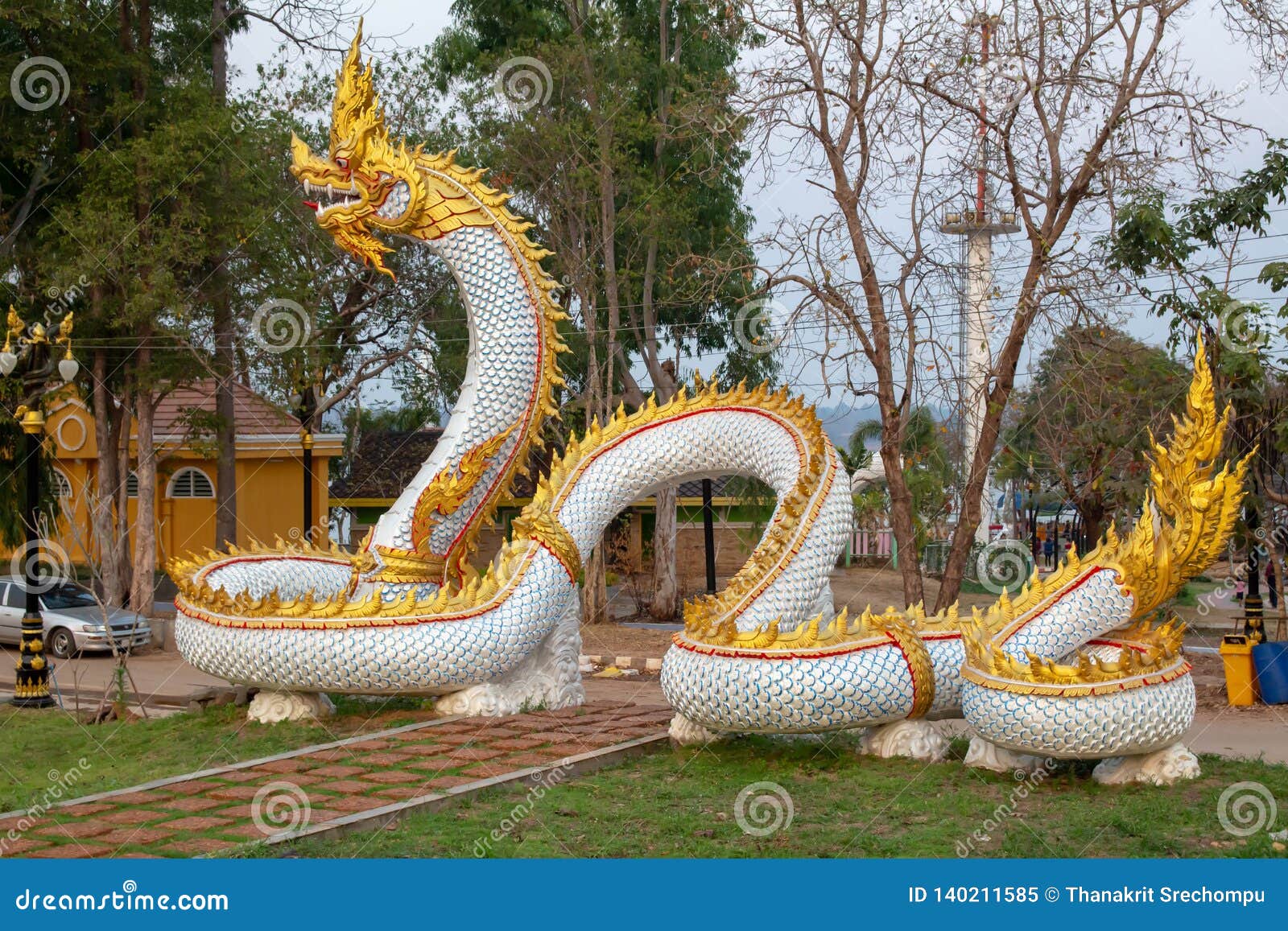 The statue of the Naga  stock image Image of asia naga  