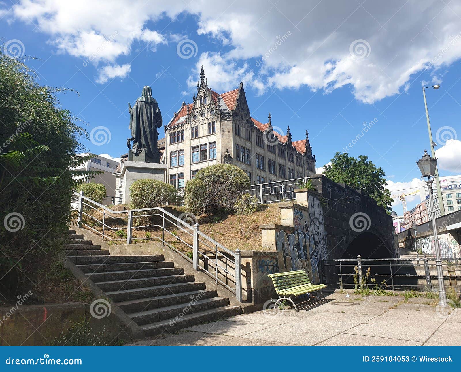 Statue Near a Building in Berlin Editorial Stock Photo Image of