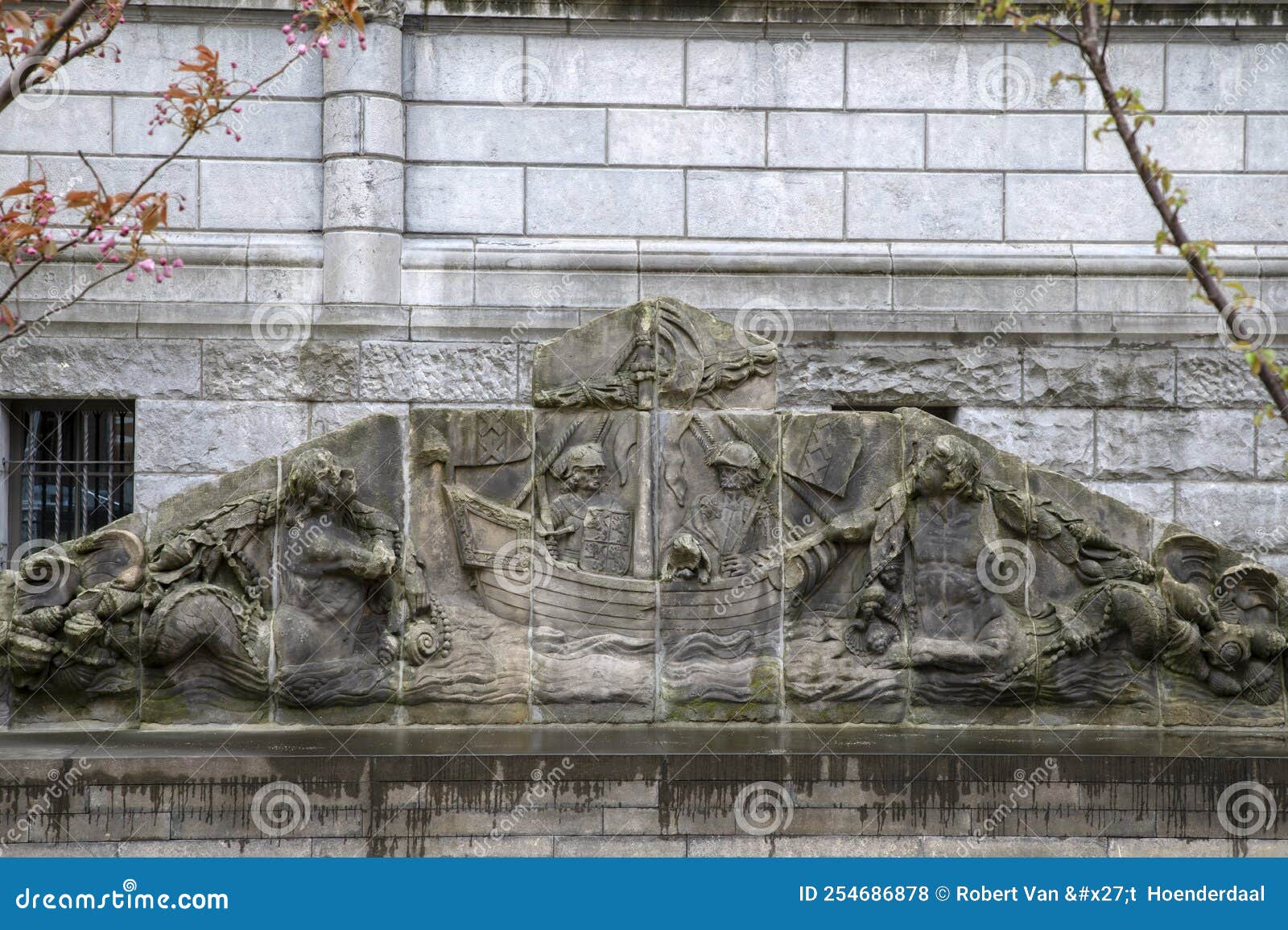Statue Pediment at Amsterdam the Netherlands 642022 Editorial Stock