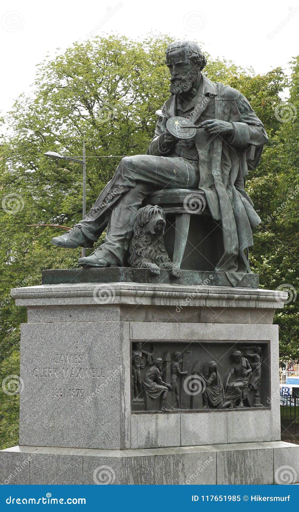 statue of the physicist james clerk maxwell edinburgh scotland