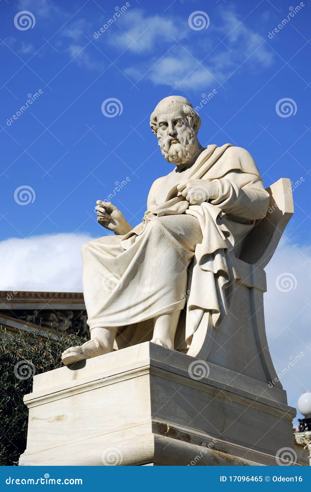 statue of plato at the academy of athens (greece)