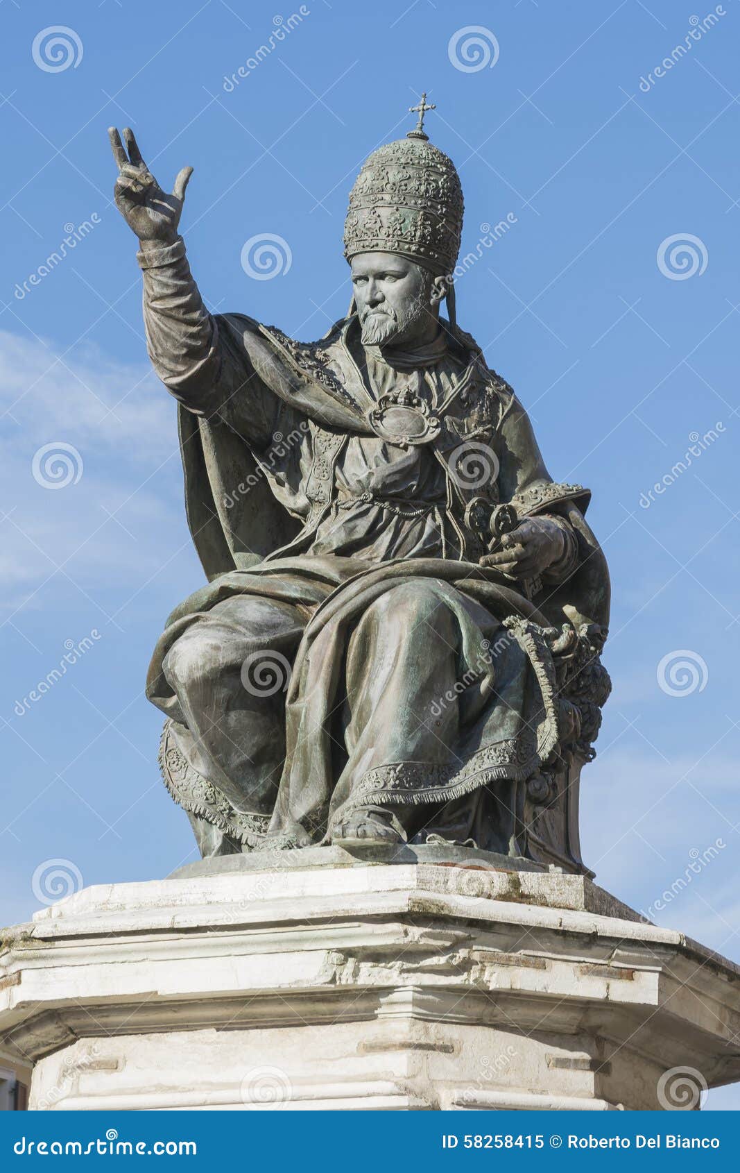 statue of pope paul v, rimini
