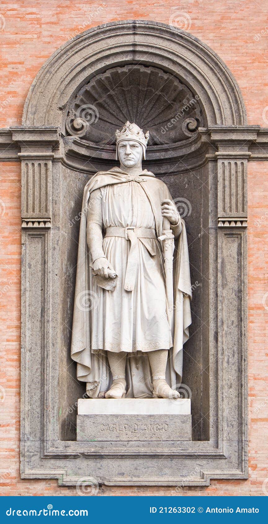 Statue in Royal Palace, Naples, Italy Stock Photo Image of murat