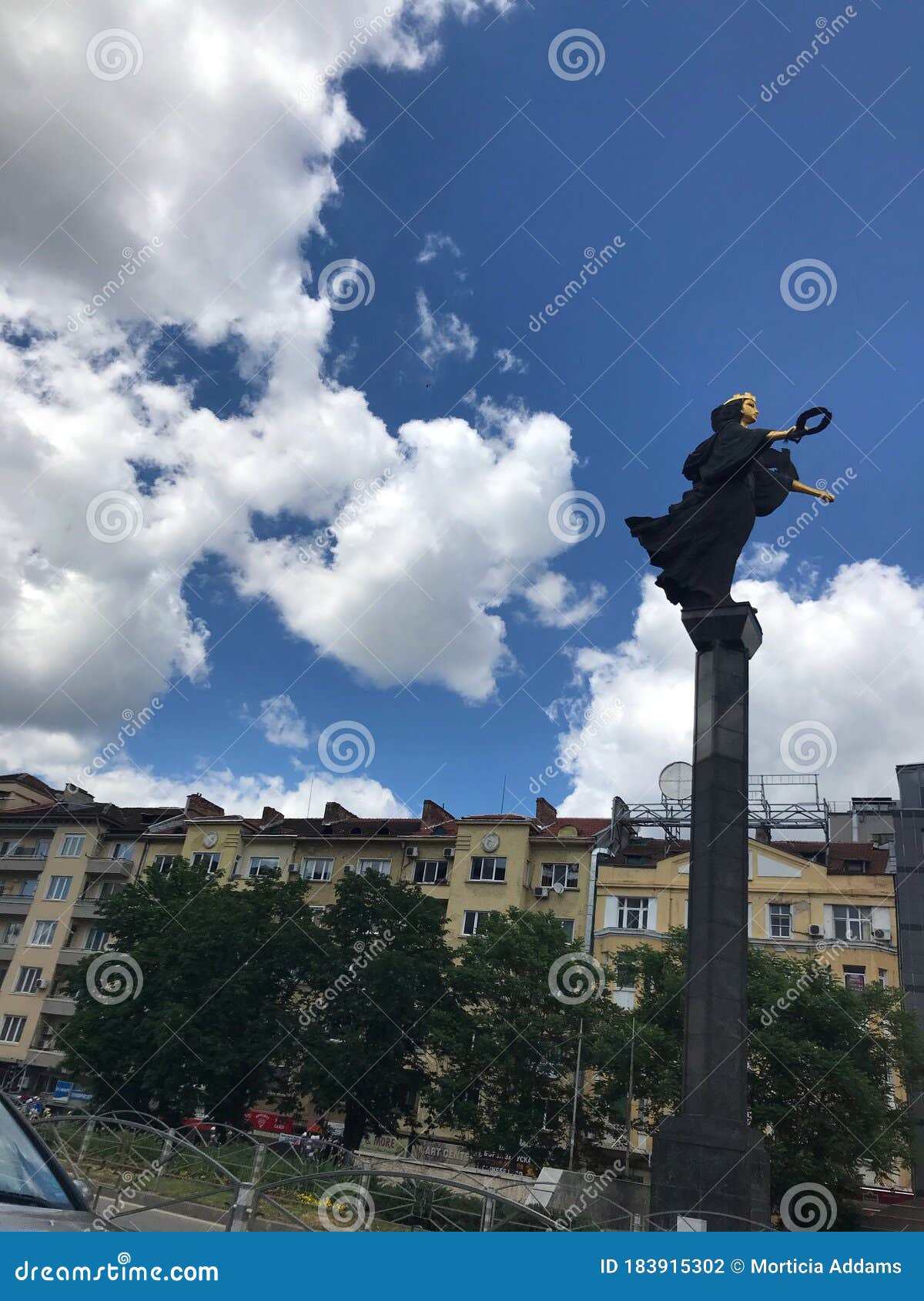 Statue Saint Sofia Rules the Clouds Stock Photo Image of statue