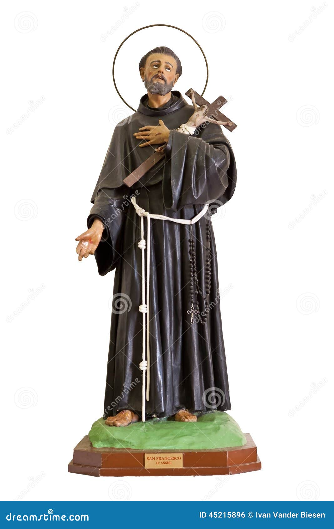statue san francesco, noto, sicily, italy