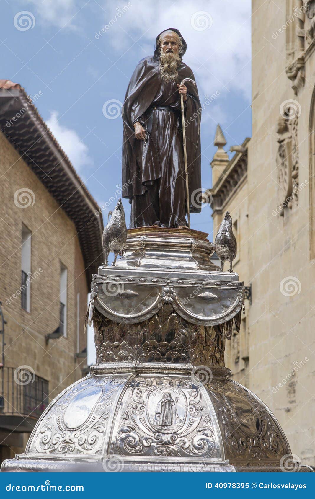 statue of santo domingo de la calzada, la rioja. spain.
