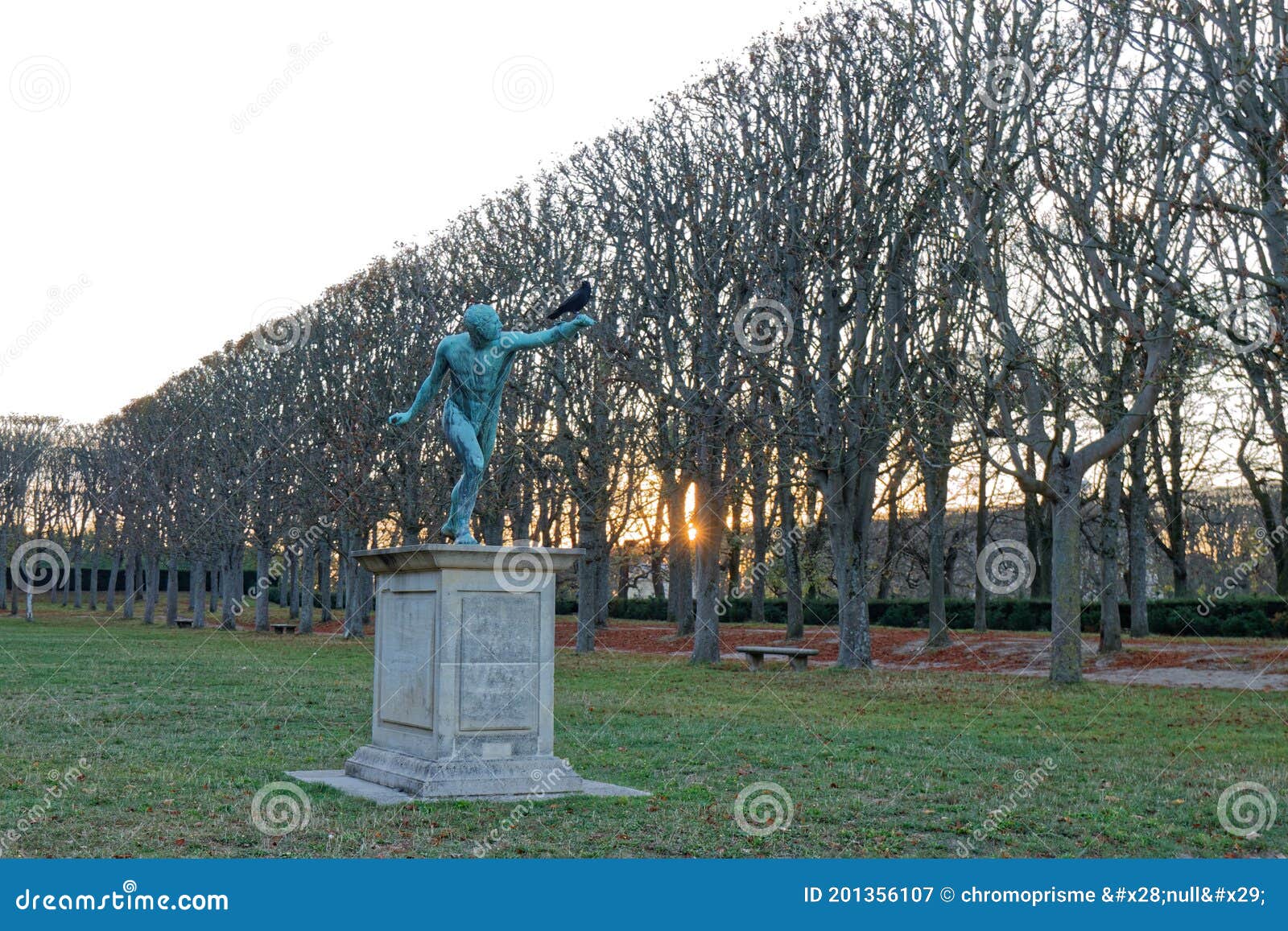 statue in sceaux park - sceaux, ile de france