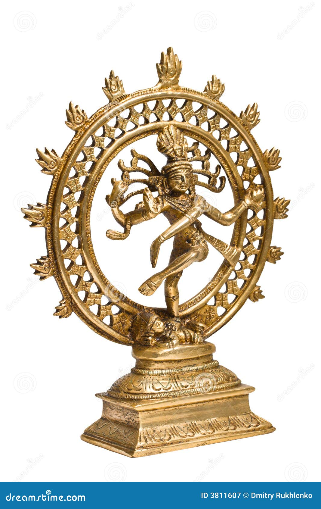 Statue of Shiva Nataraja - Lord of Dance Isolated Stock Image ...