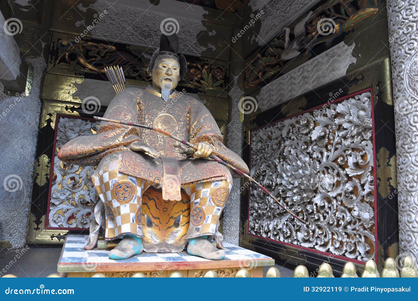 statue of shogun ieyasu at toshogu shrine, nikko