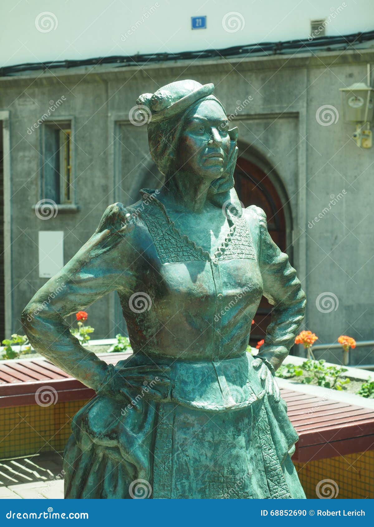 statue of singer mary sanchez playa cantera grand canary island