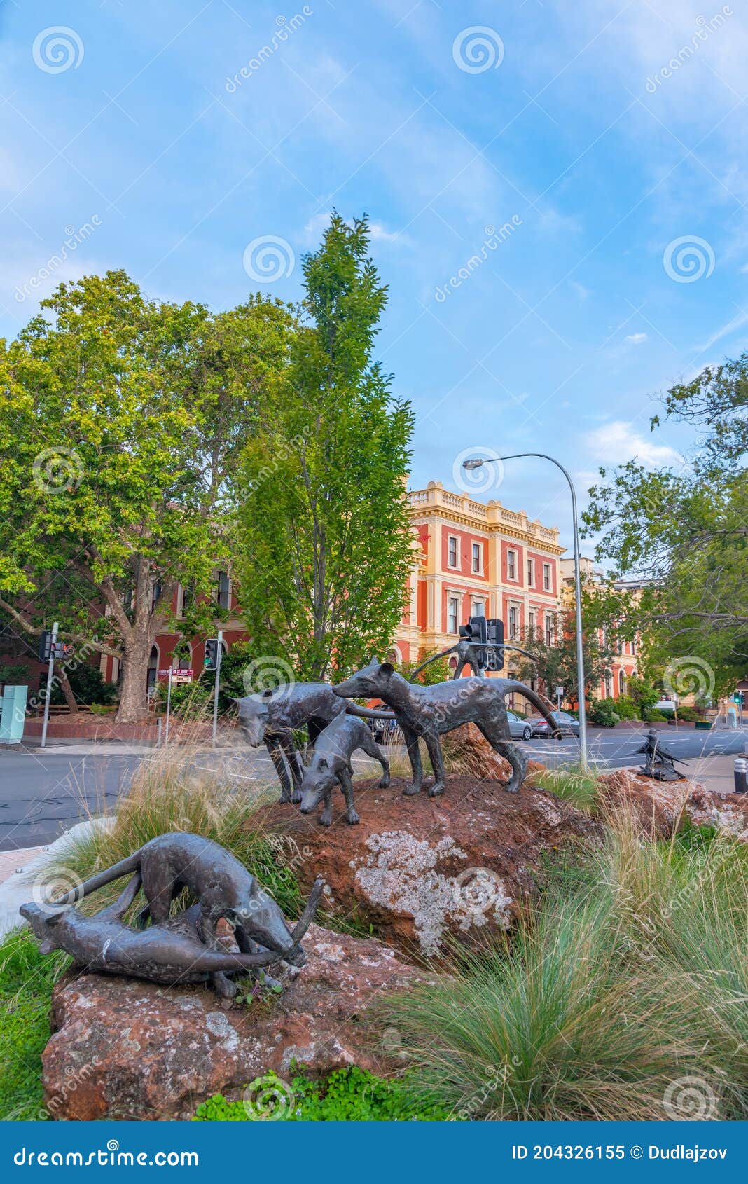 Statue of Tasmanian Devils in Launceston, Australia Editorial Image