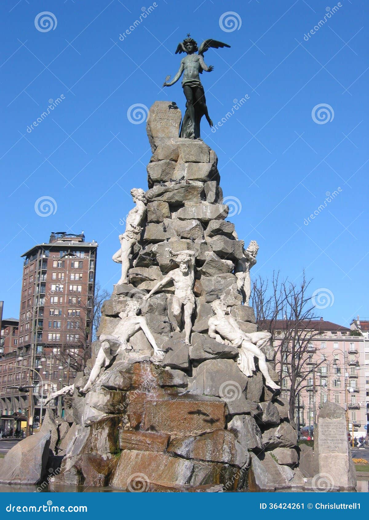 Statue in Turin stock image. Image of italy, italian 36424261