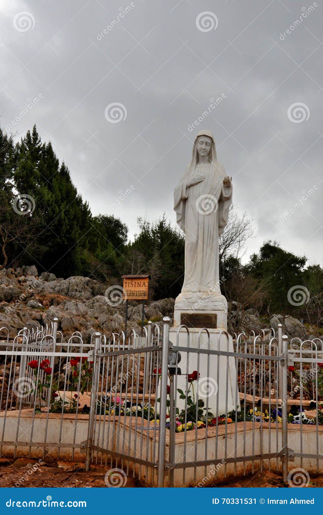 Statue Von Jungfrau Maria am Medjugorje-Pilgerstandort Bosnien