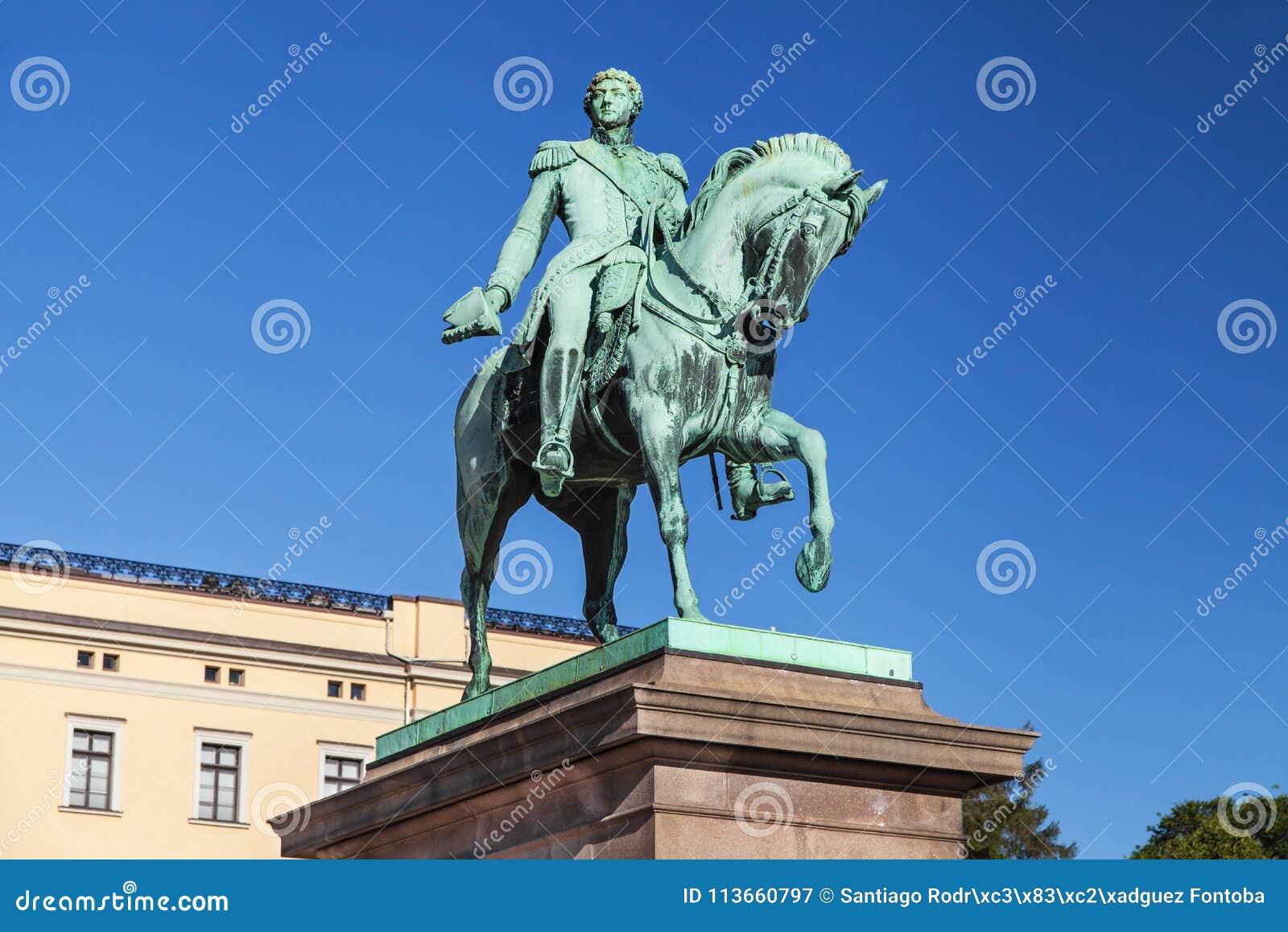Statue von König Karl Johan in Oslo, Norwegen