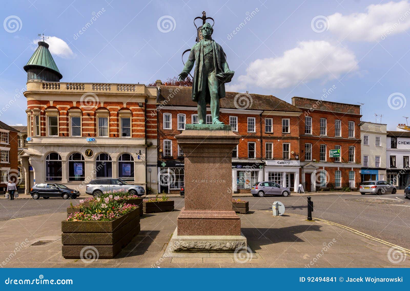 Statue von Lord Palmerston redaktionelles foto. Bild von hampshire