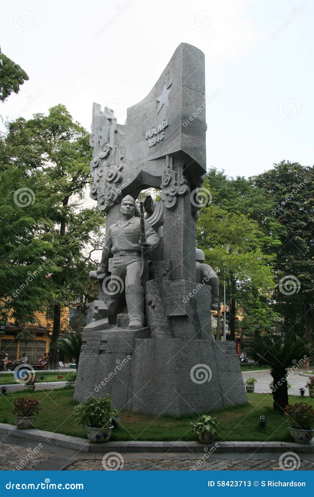 Statue of War Memorial in Park, Hanoi 2 Editorial Stock Photo Image
