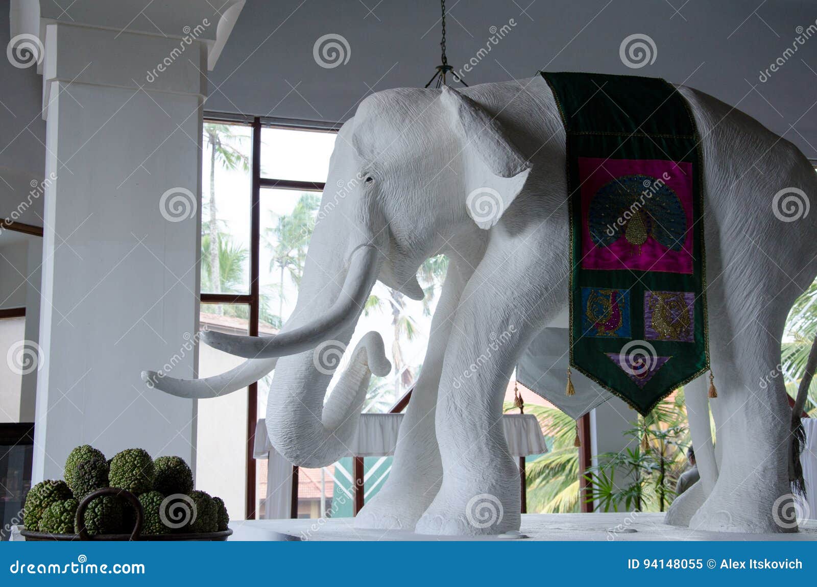 White Elephant Statue in Asia Stock Image Image of fortune, long