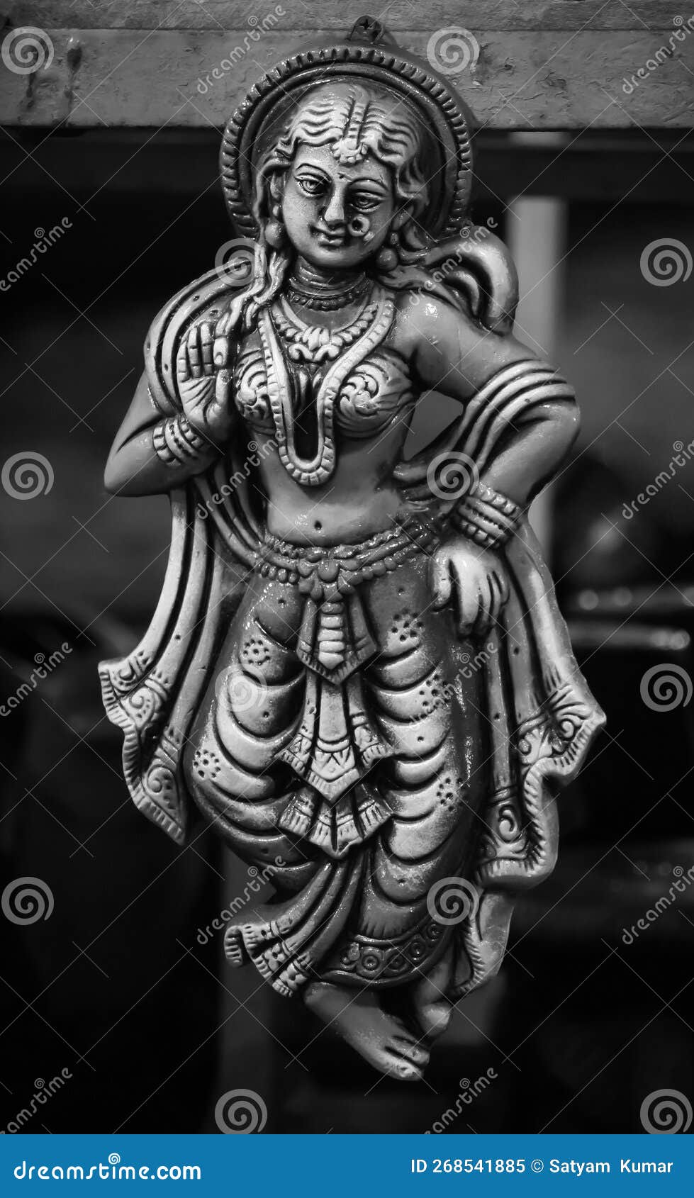 Statue of a Woman in Indian Clothing Editorial Image Image of woman