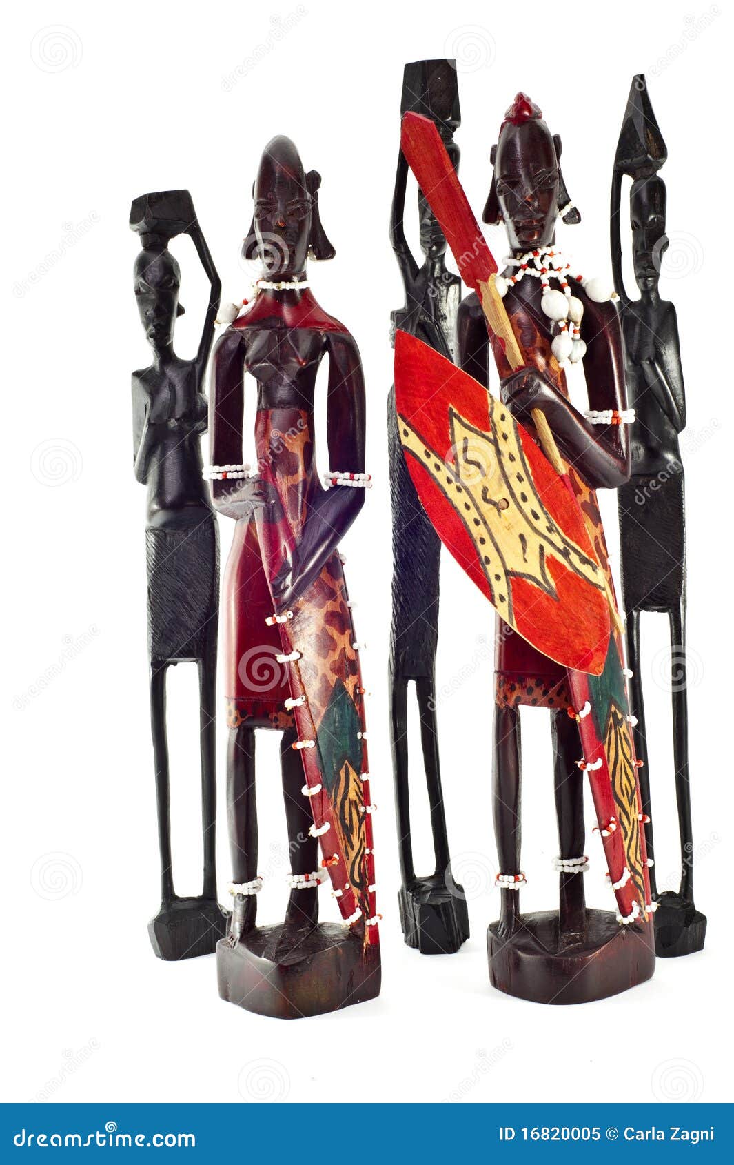 Statues African Ebony Wood 2 Stock Image Image of fishermen, tropics
