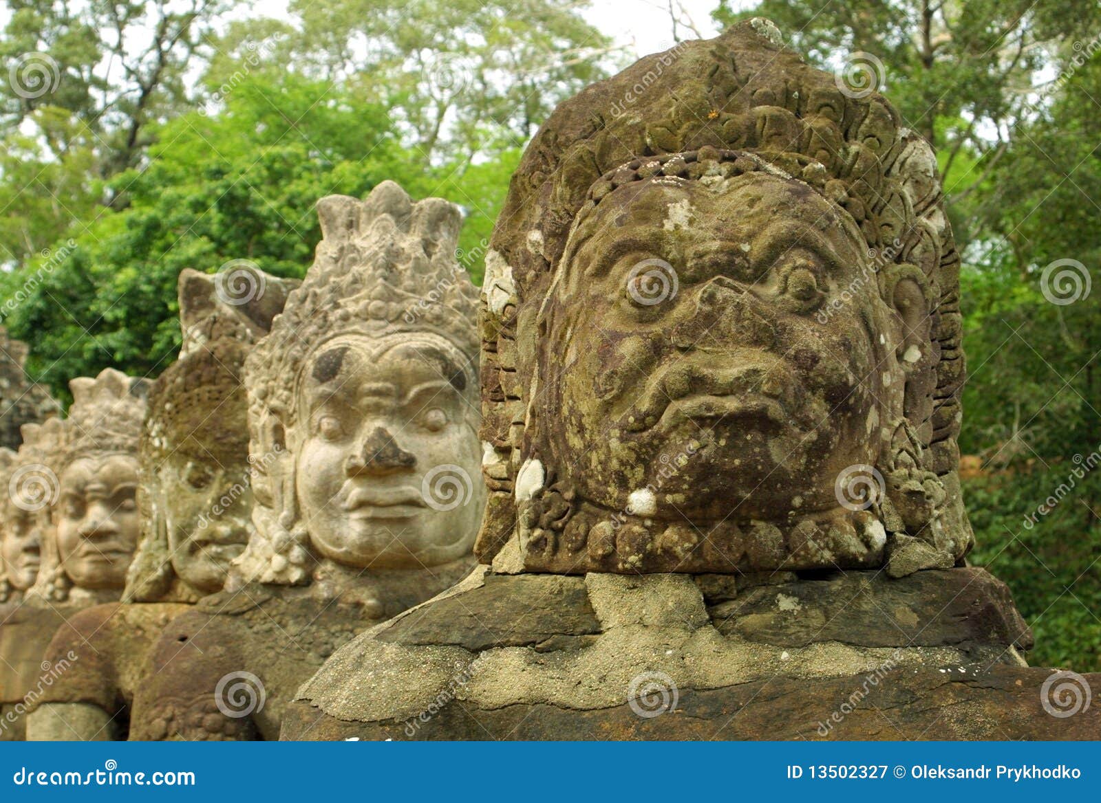 Statues in Angkor Temple Complex, Cambodia Stock Image Image of reap, outside 13502327