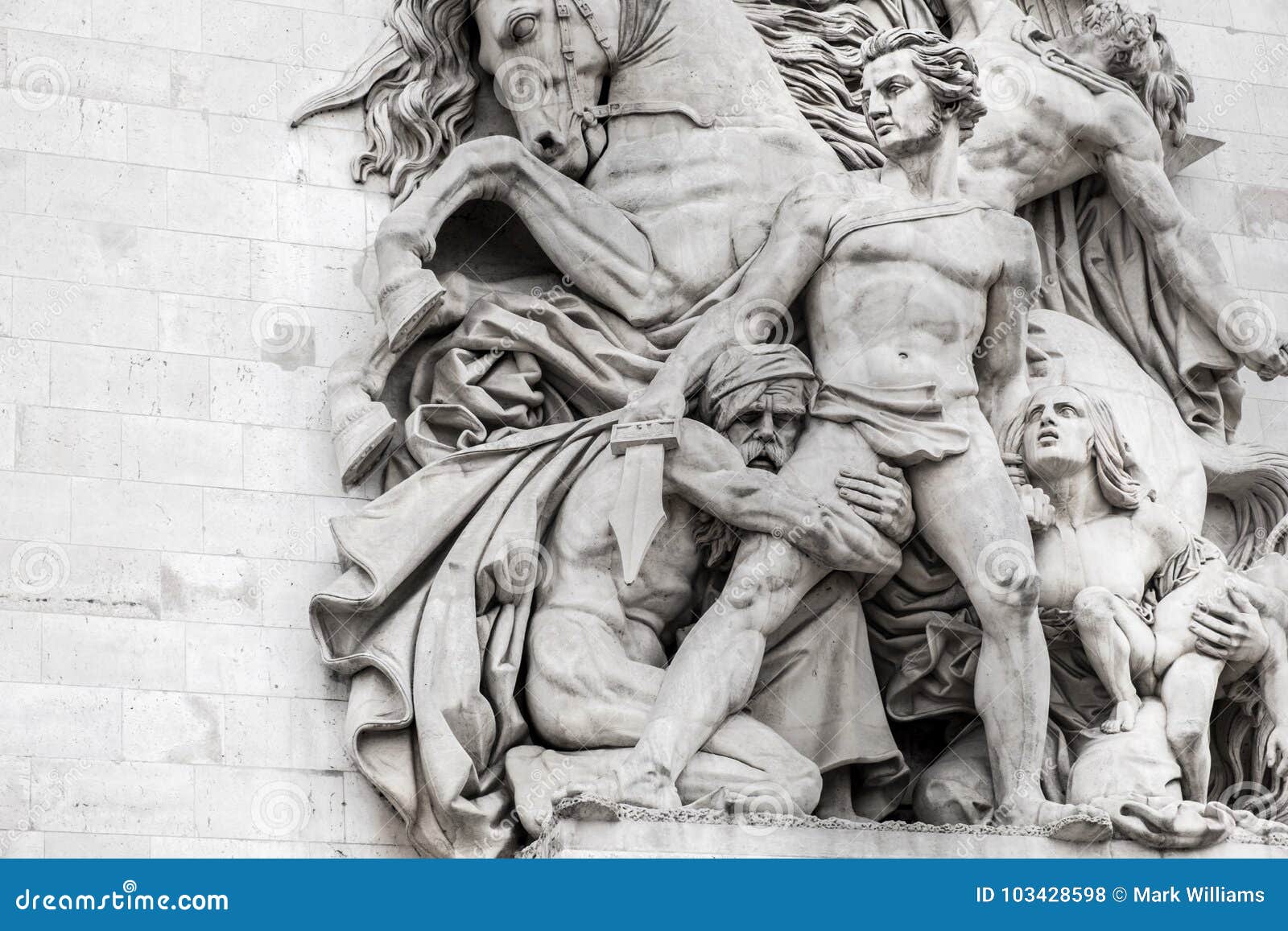 Statues on Arc de Triomphe stock photo. Image of statues 103428598