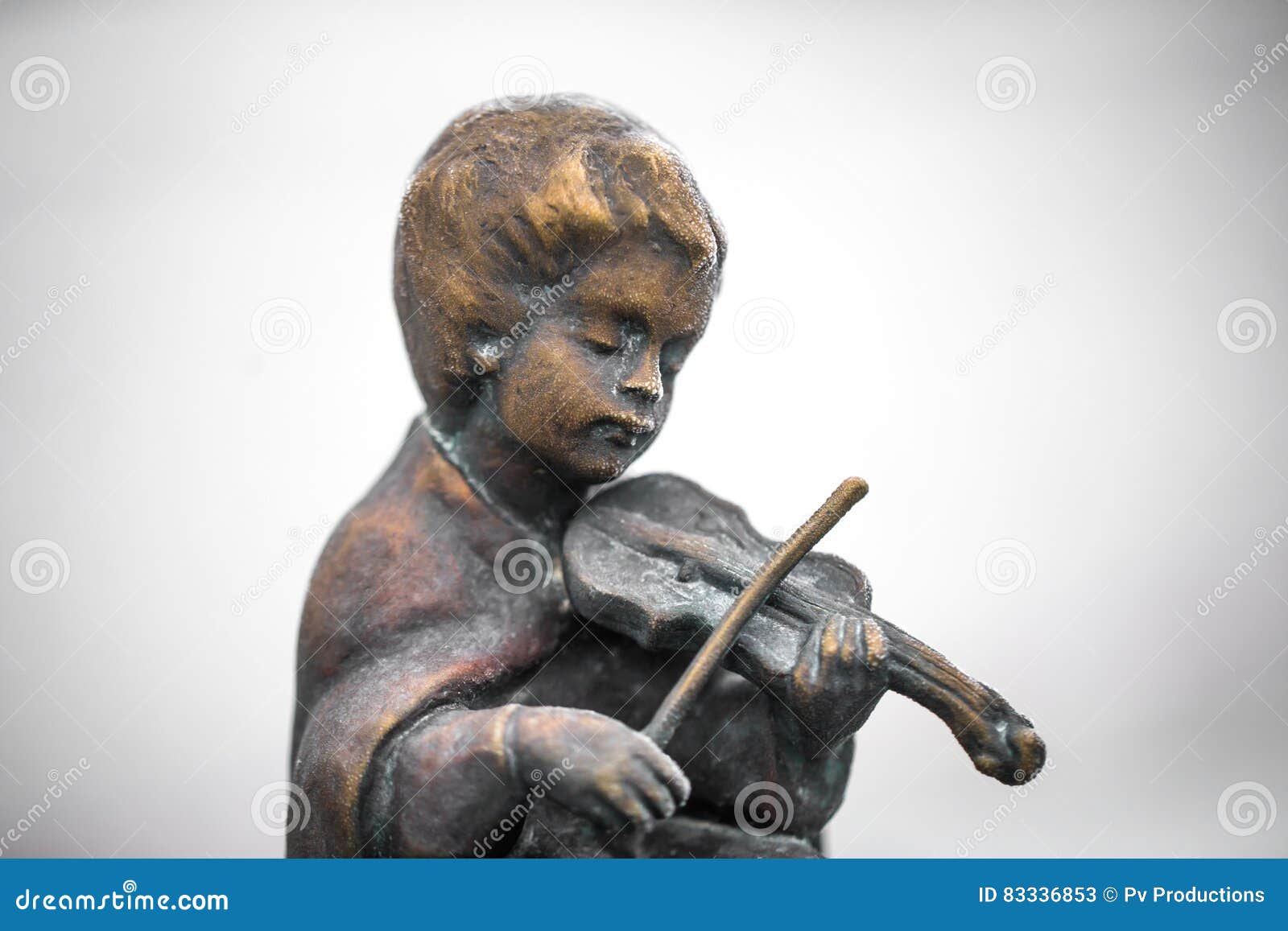 Statues of Children Playing Musical Instruments Stock Image Image of