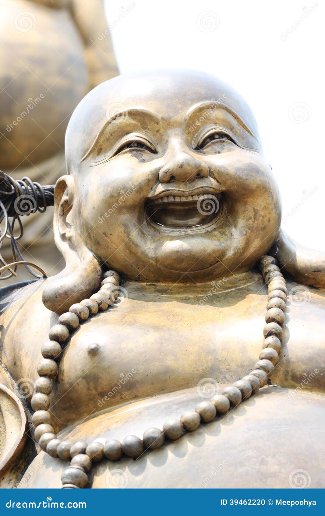 Statues of Chinese Deity in Smiling. Stock Photo Image of deity