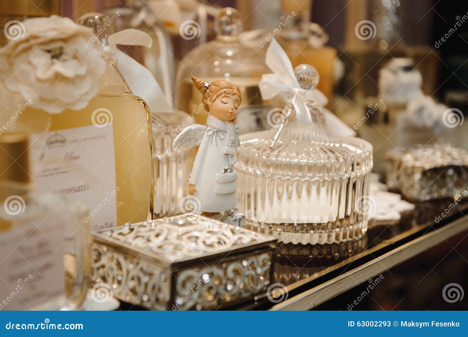 Statues and Decor on the Shelf, Closeup Stock Image Image of temple, street 63002293