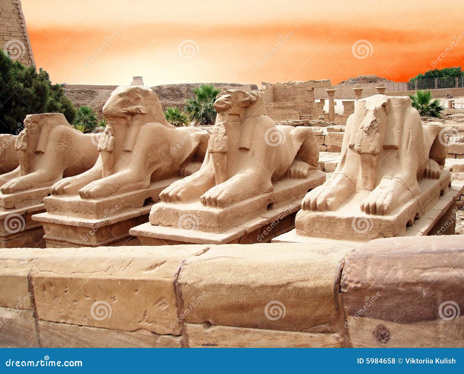 statues in a egypt