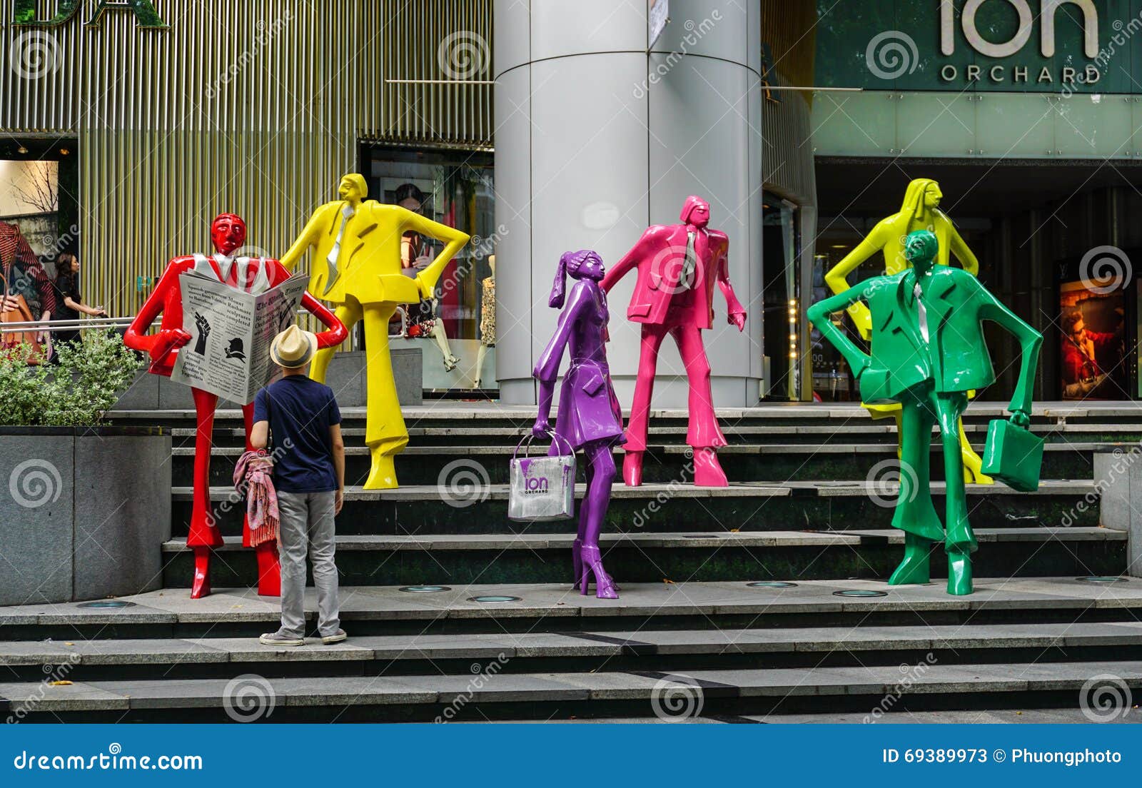 Statues for Street Decorations in Singapore Editorial Stock Photo