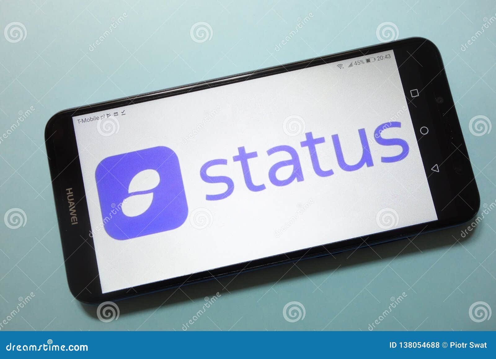 Status SNT Cryptocurrency Logo Displayed On Smartphone ...