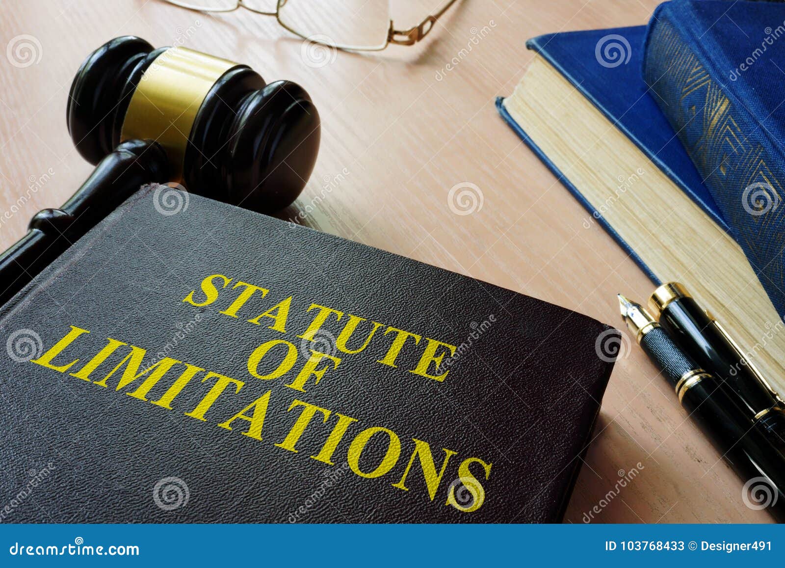 statute of limitations sol on a court desk.