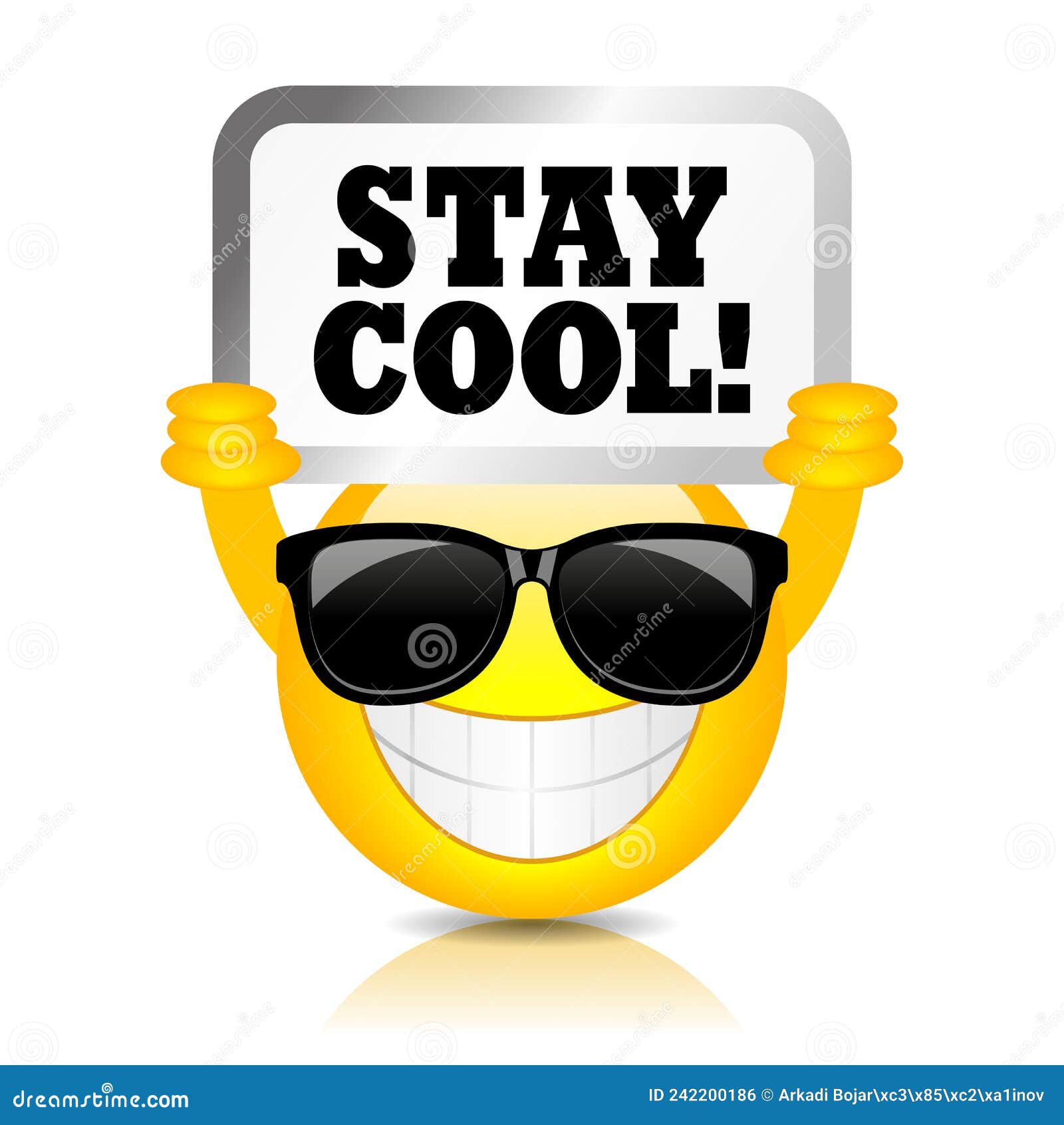 Stay Cool Emoji Vector Cartoon Stock Vector - Illustration of icon, dude:  242200186