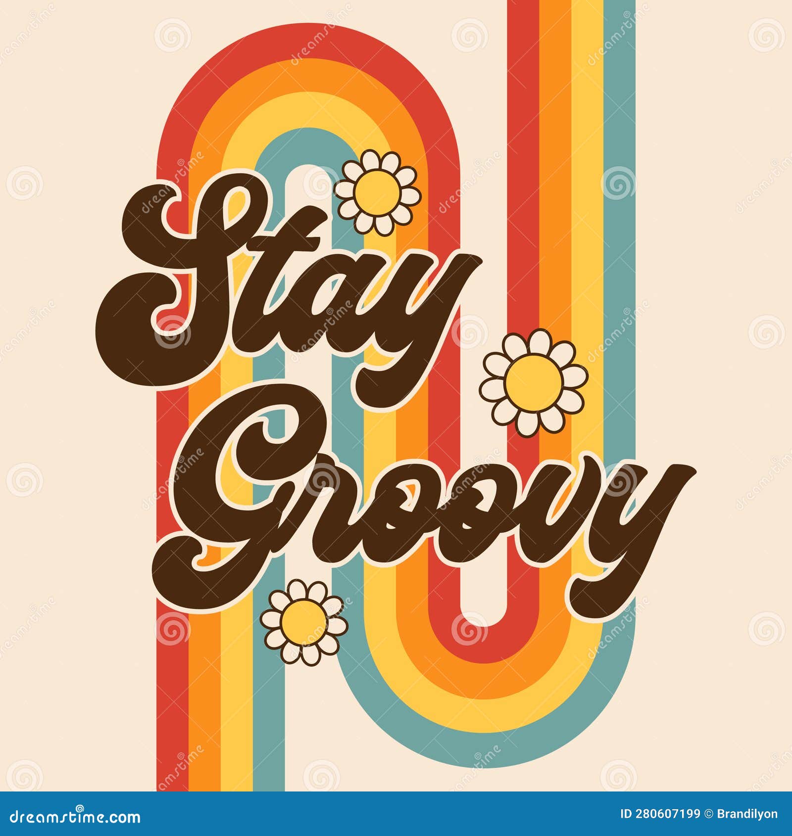 Stay Positive // Rainbow In Space Vintage Style