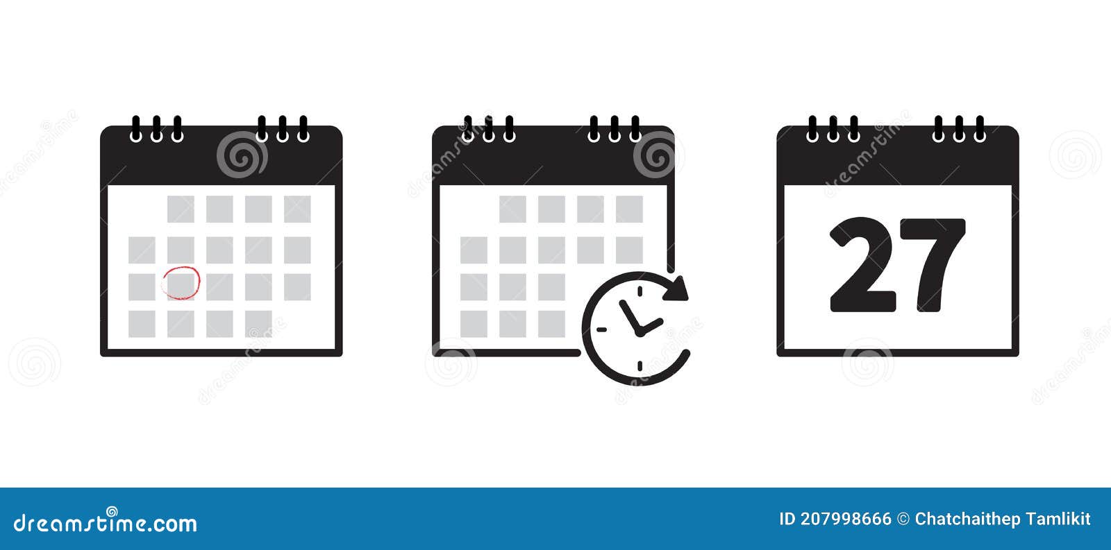 set of calendar icon. schedule icon  on white background. flat . 