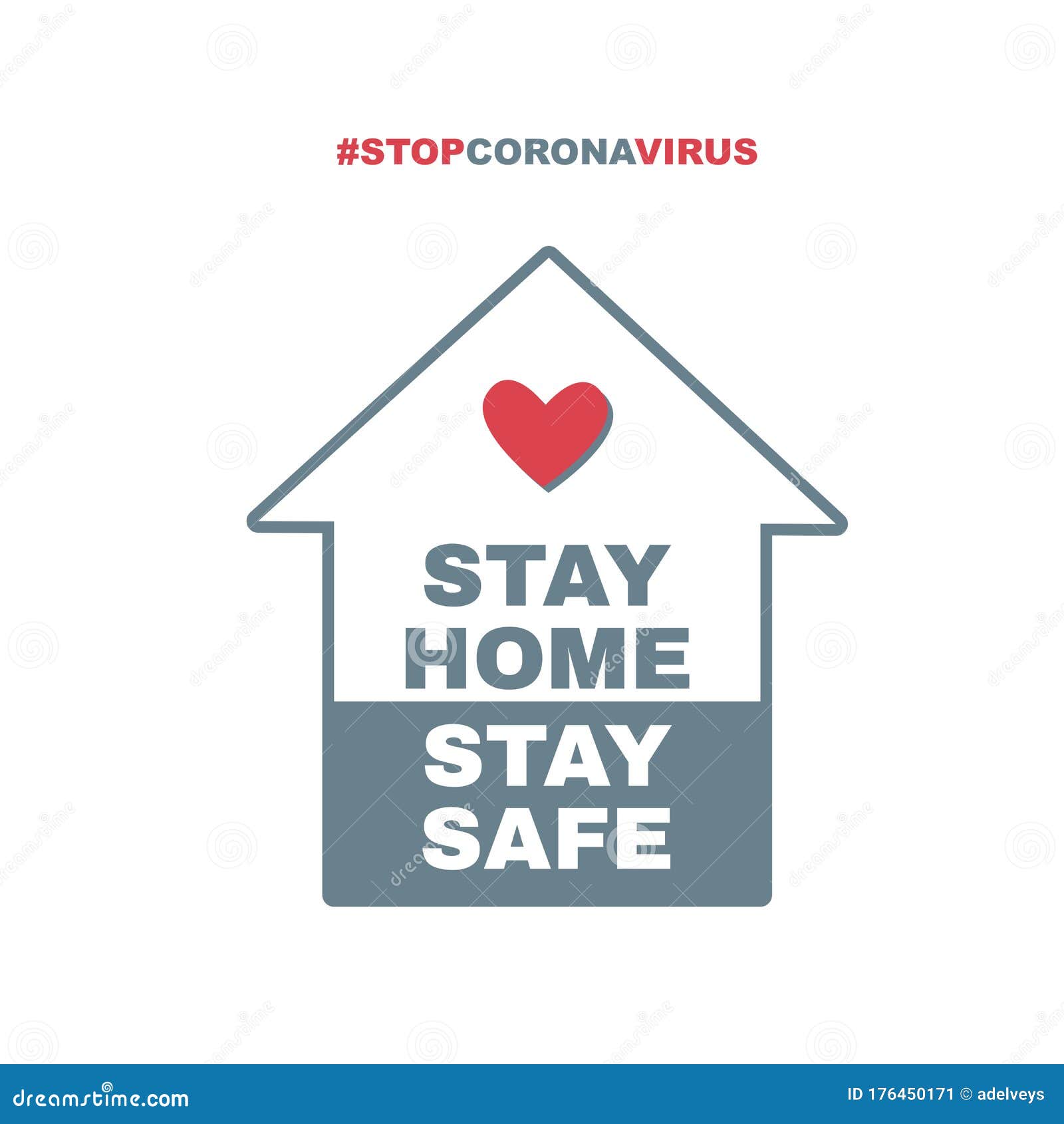 Stay Home, Stay Safe Hashtag. Stop Coronavirus. Quarantine Vector Illustration Stock Vector - Illustration of virus, security: 176450171