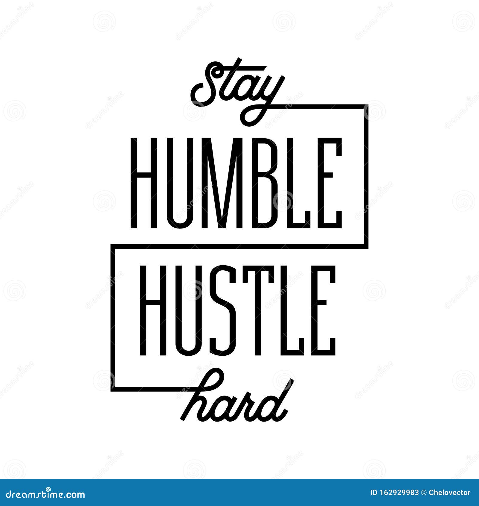 Stay Humble Hustle Hard Motivation Typography Print Poster Size & Frame Options 