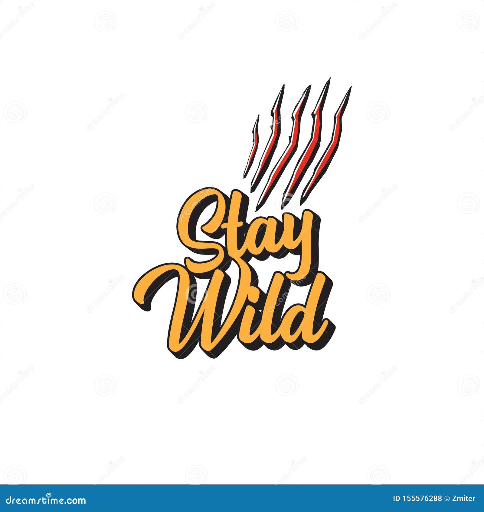stay wild slogan text  on white background.  retro stay wild print for tee.