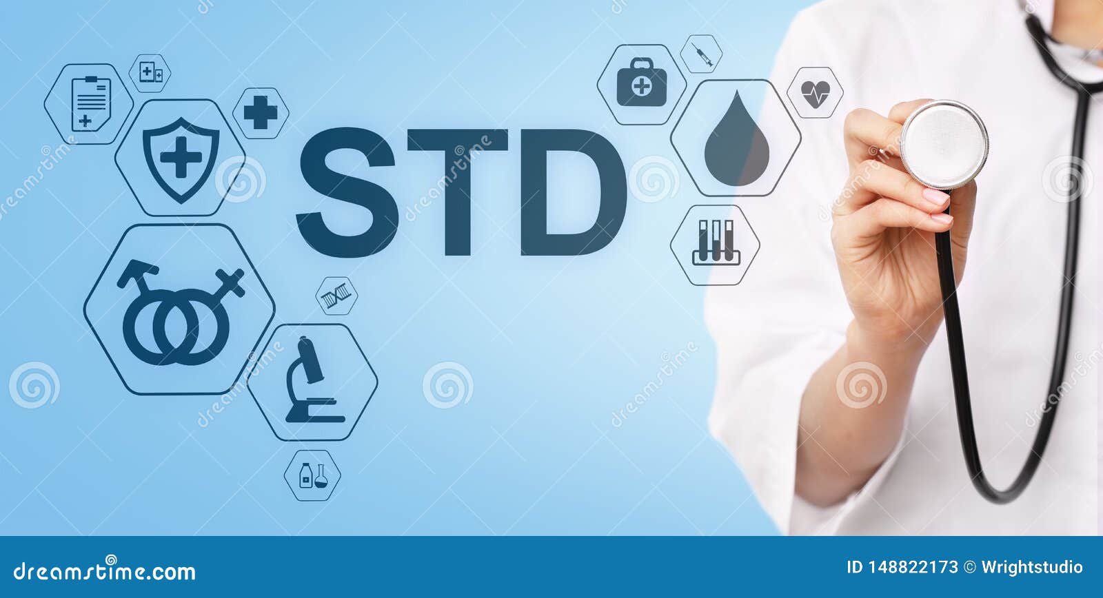 std test sexsual transmitted diseases diagnosis medical and healthcare concept.