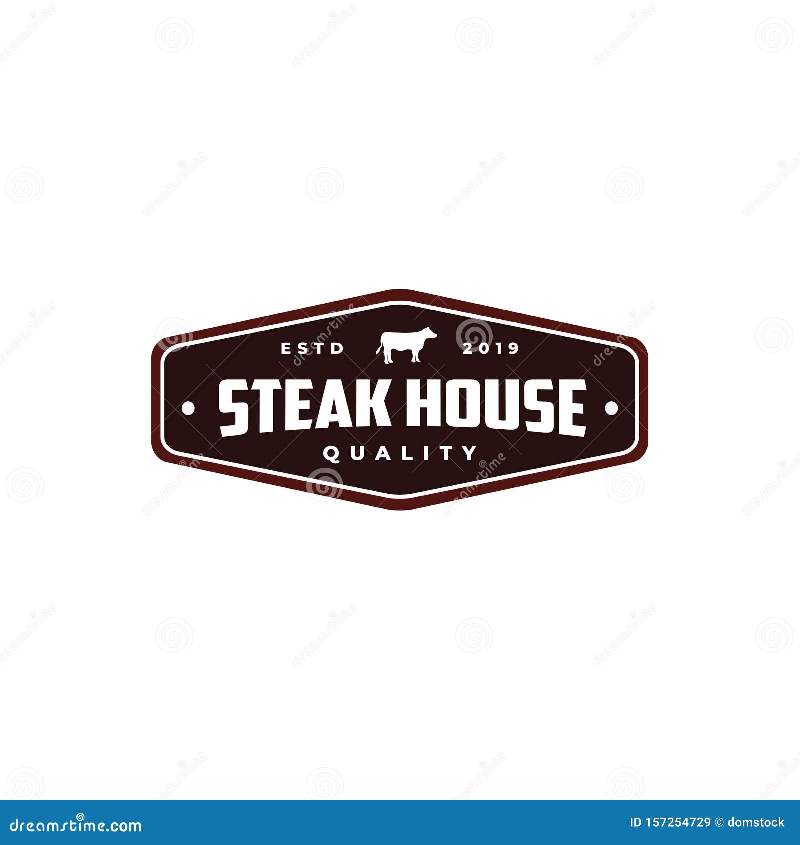 steak house vintage retro cafe bar logo 