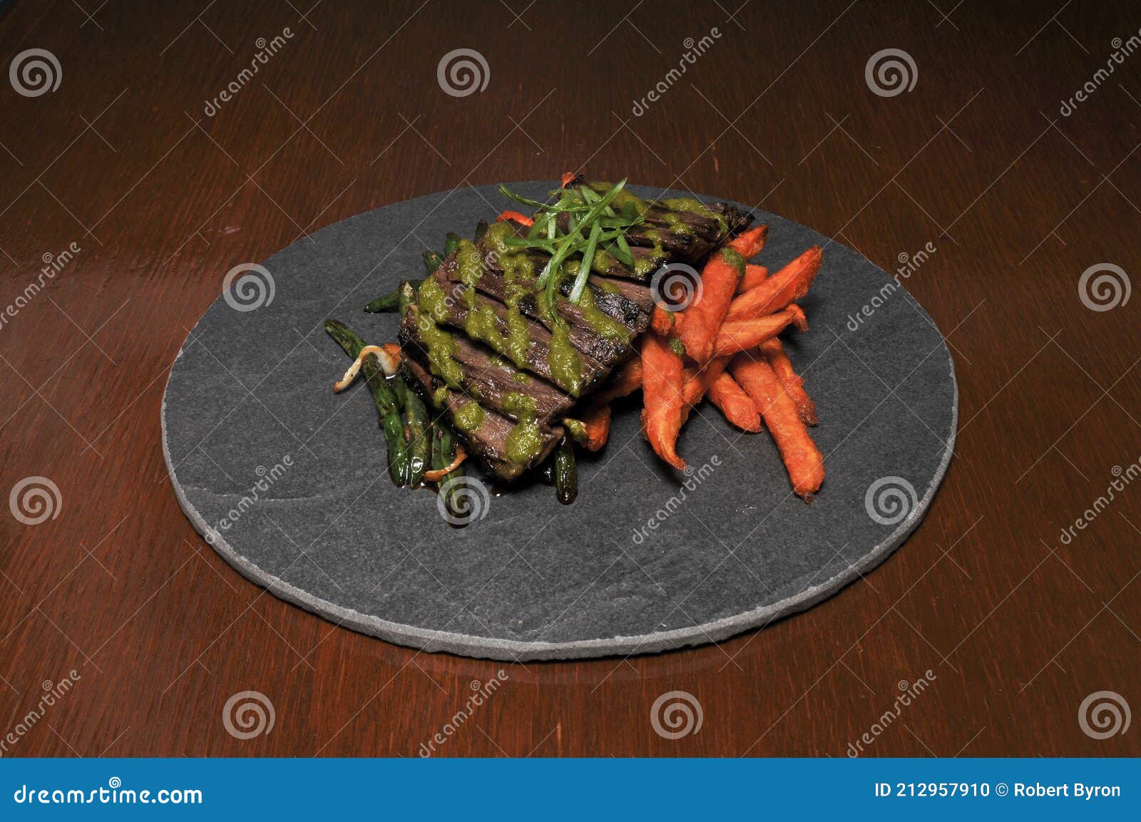 Steak with Mint Mojo stock photo. Image of meal, fresh 212957910