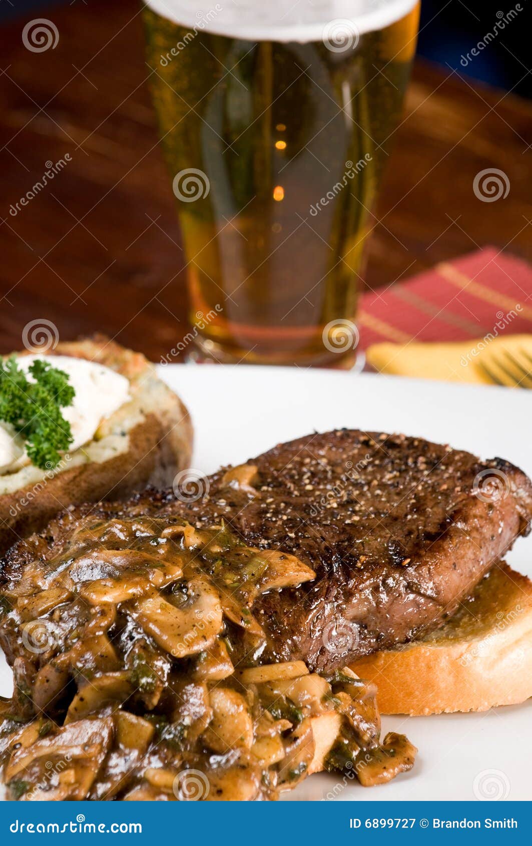 Steak and Potato Dinner stock image. Image of gourmet - 6899727