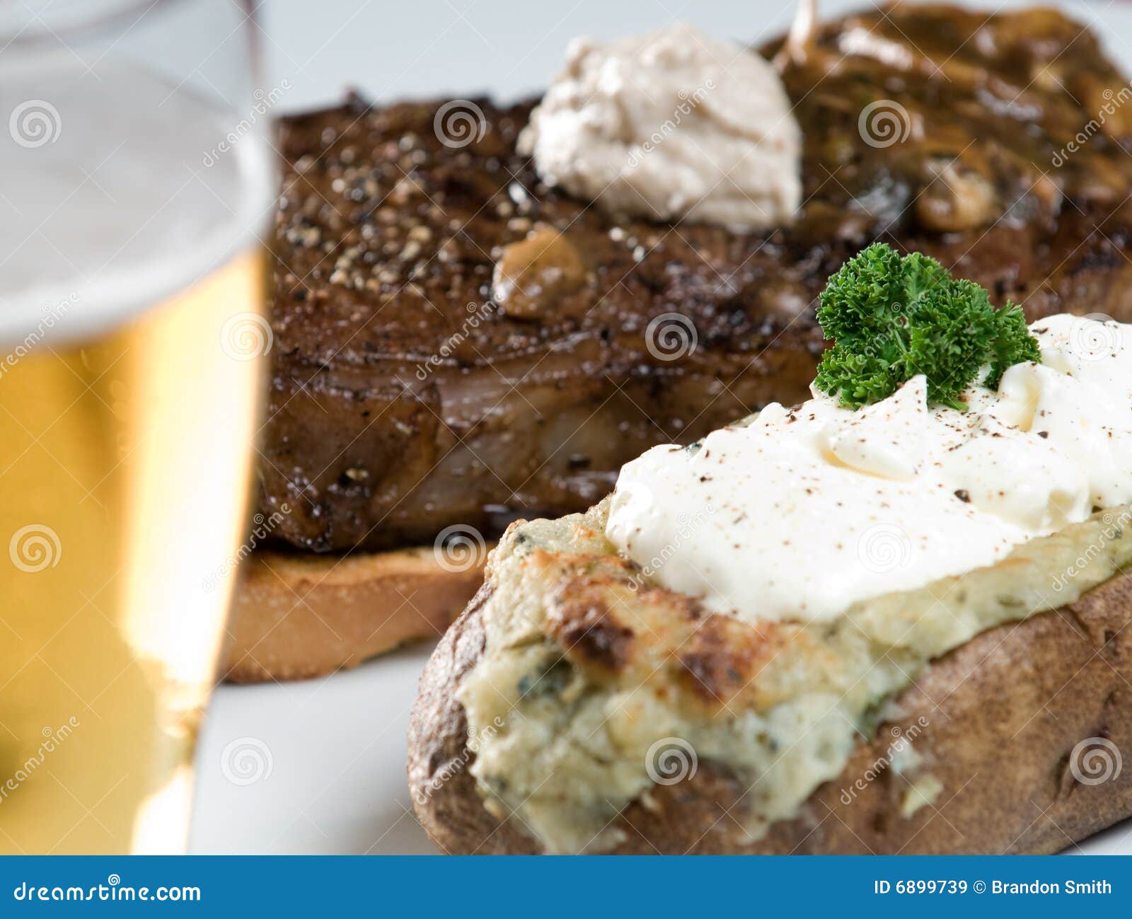 Steak and Potato Dinner stock image. Image of barbecue - 6899739