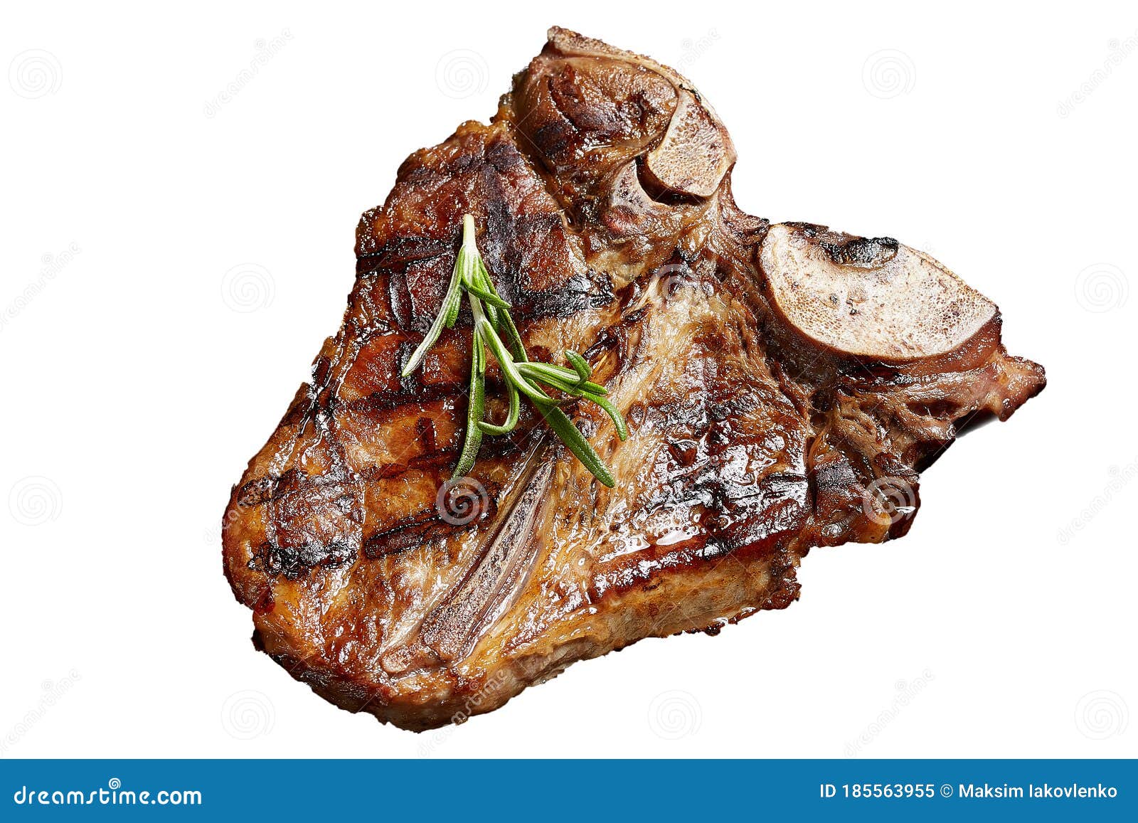 Steak with Rosemary and Herbs, Isolate Stock Image Image of rosemary, fillet 185563955