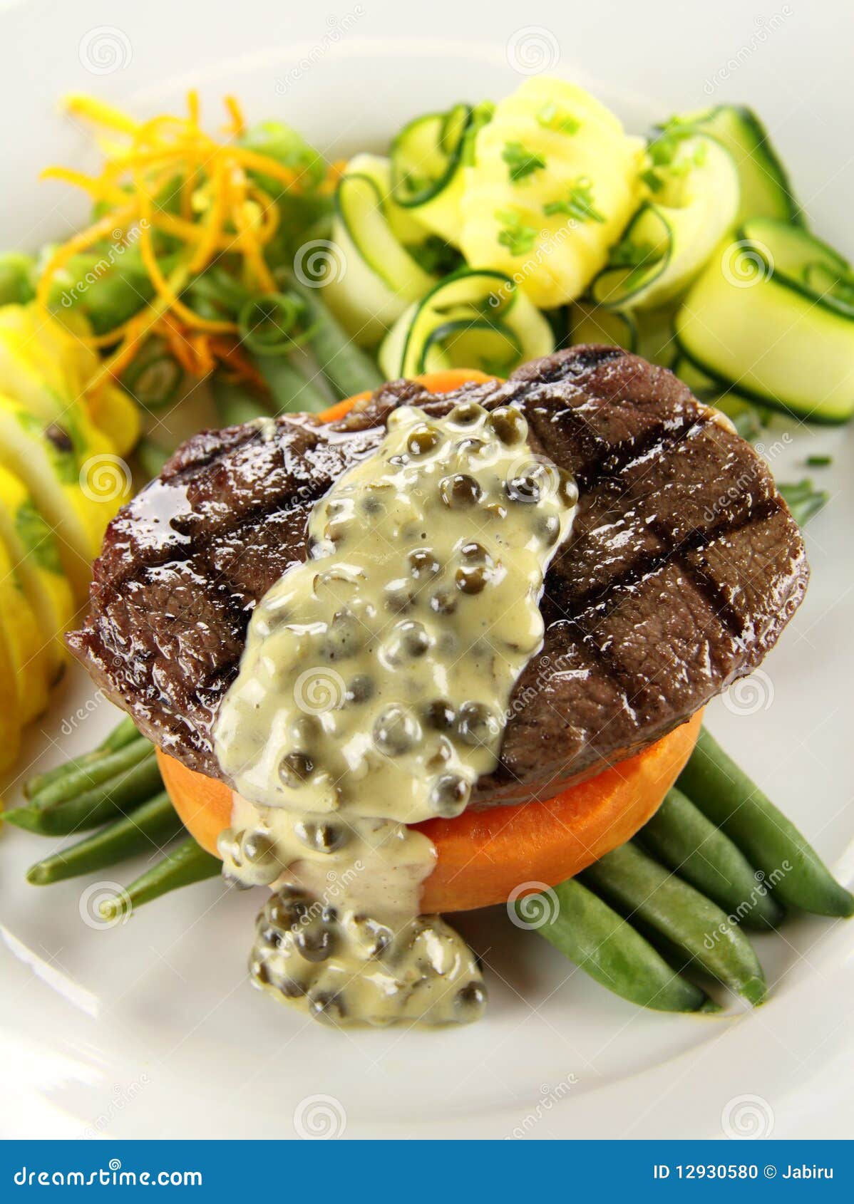 Steak and Sweet Potato stock photo. Image of vegetables - 12930580