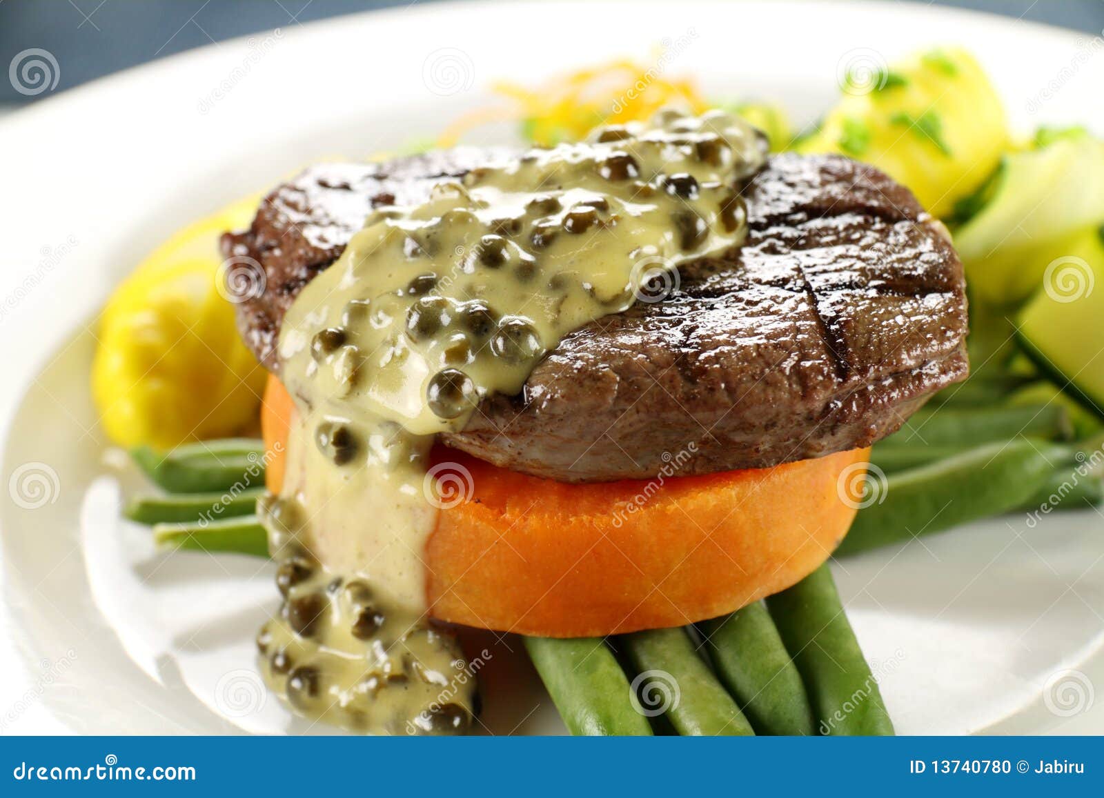 Steak on Sweet Potato stock photo. Image of gourmet, flavor - 13740780
