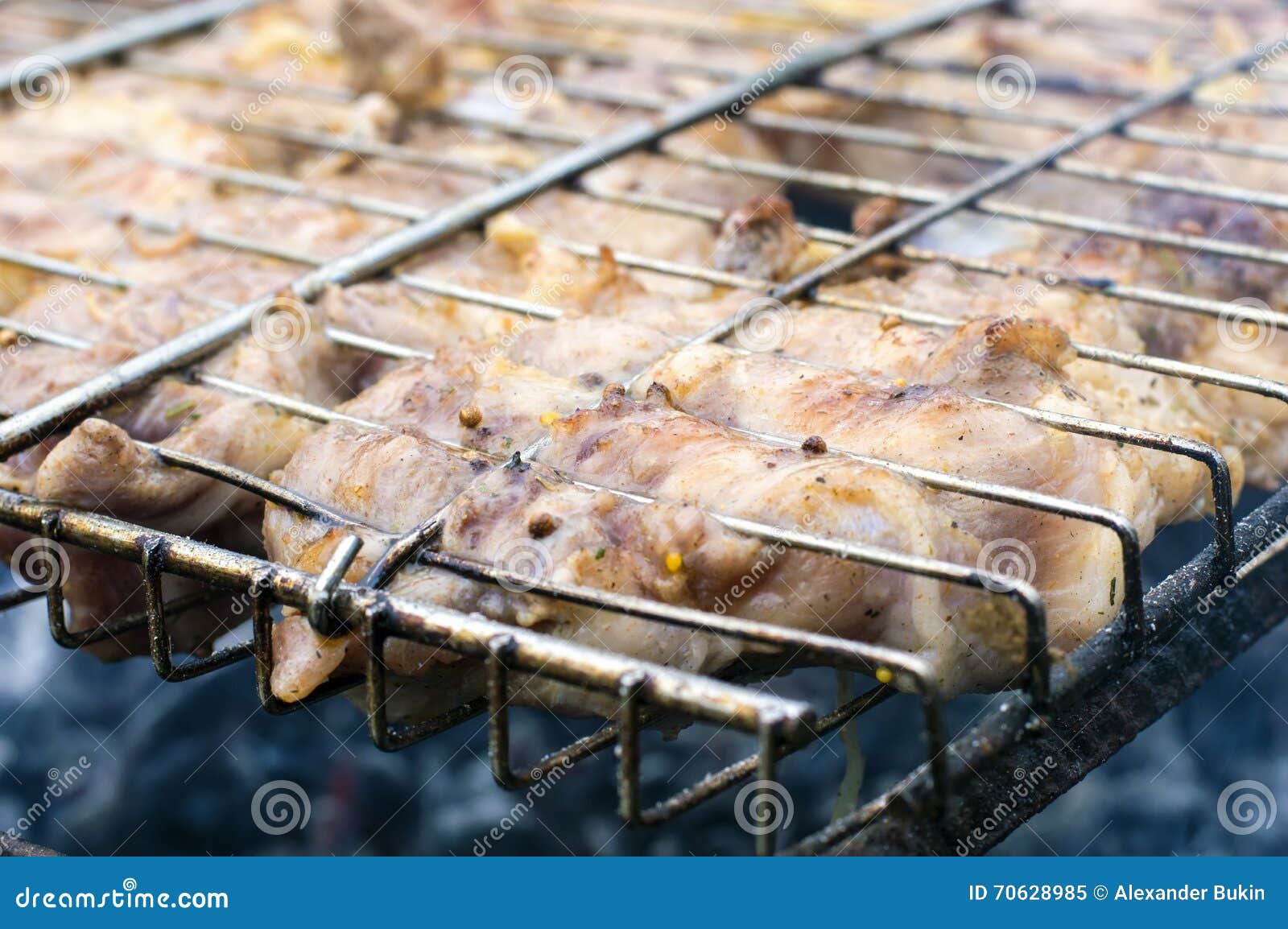 Steaks on the Grill, Campfire, Grill Meat Stock Image Image of pork