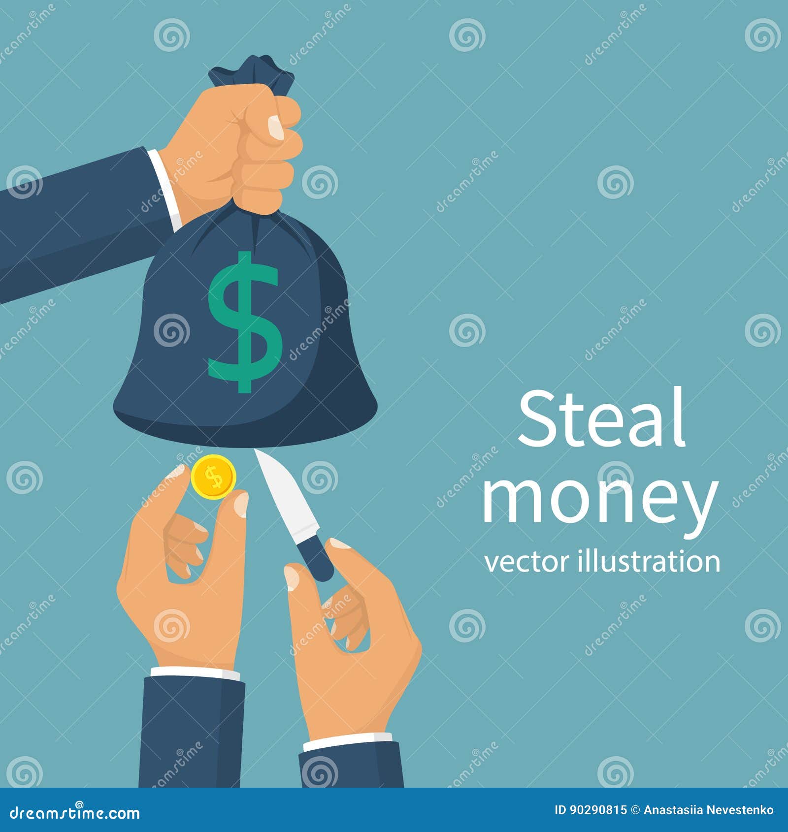 steal money concept