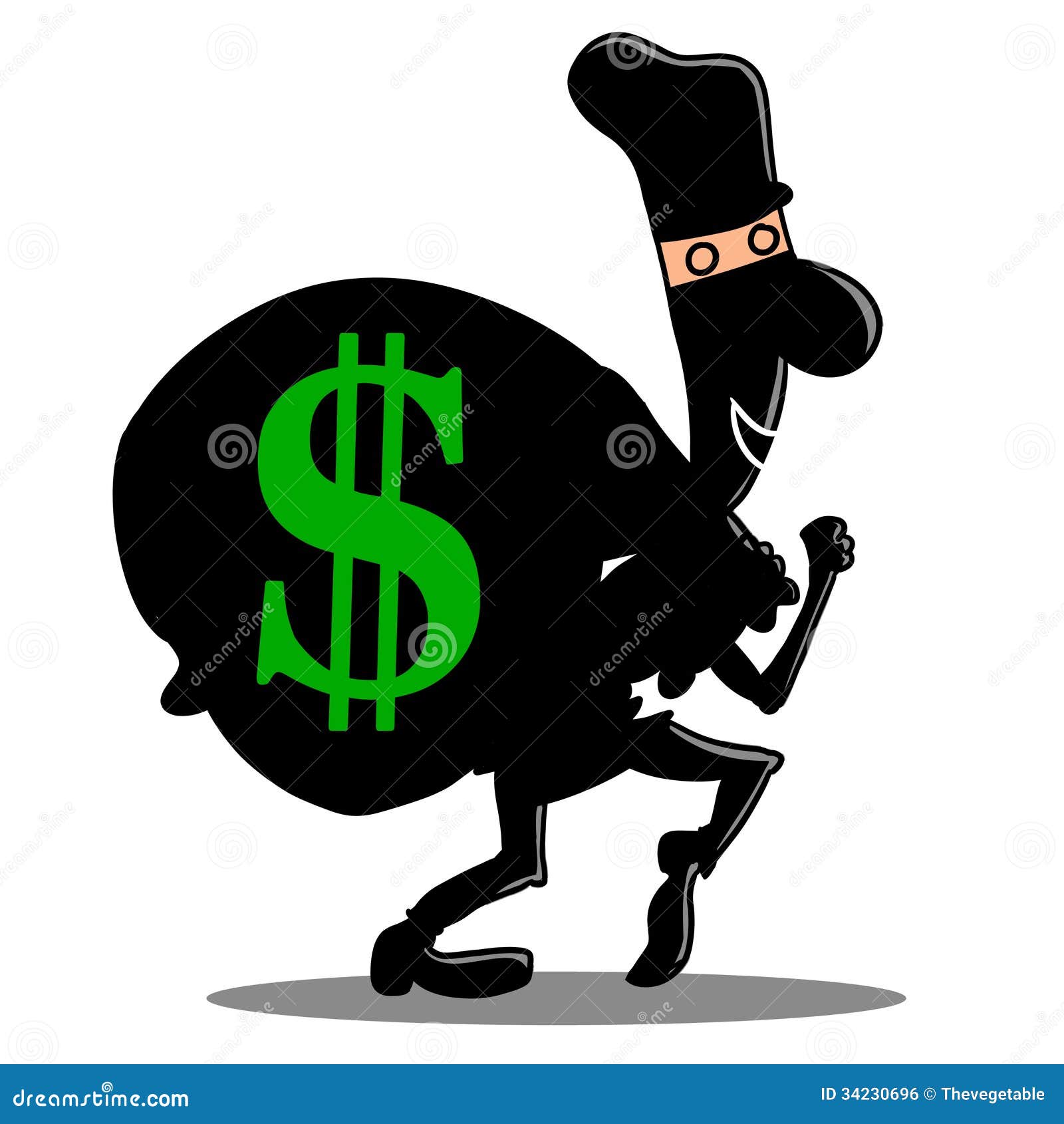 Steal Money Siluet Royalty Free Stock Image - Image: 34230696